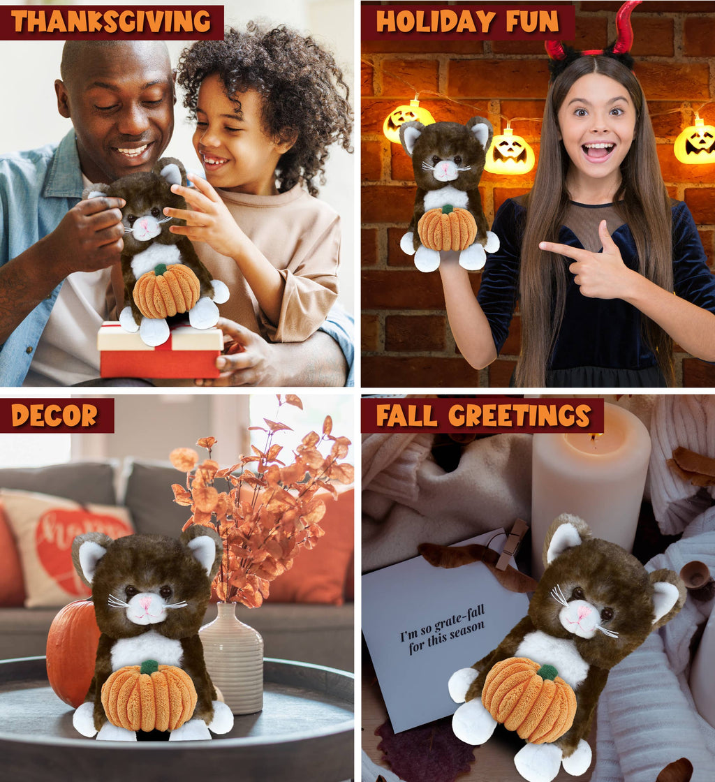 Plush Pumpkin - Super Soft Plush - Brown Cat