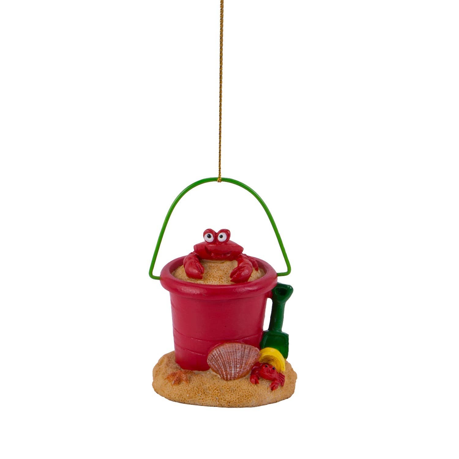 SALE Christmas Beach Pail With Crab Ornament