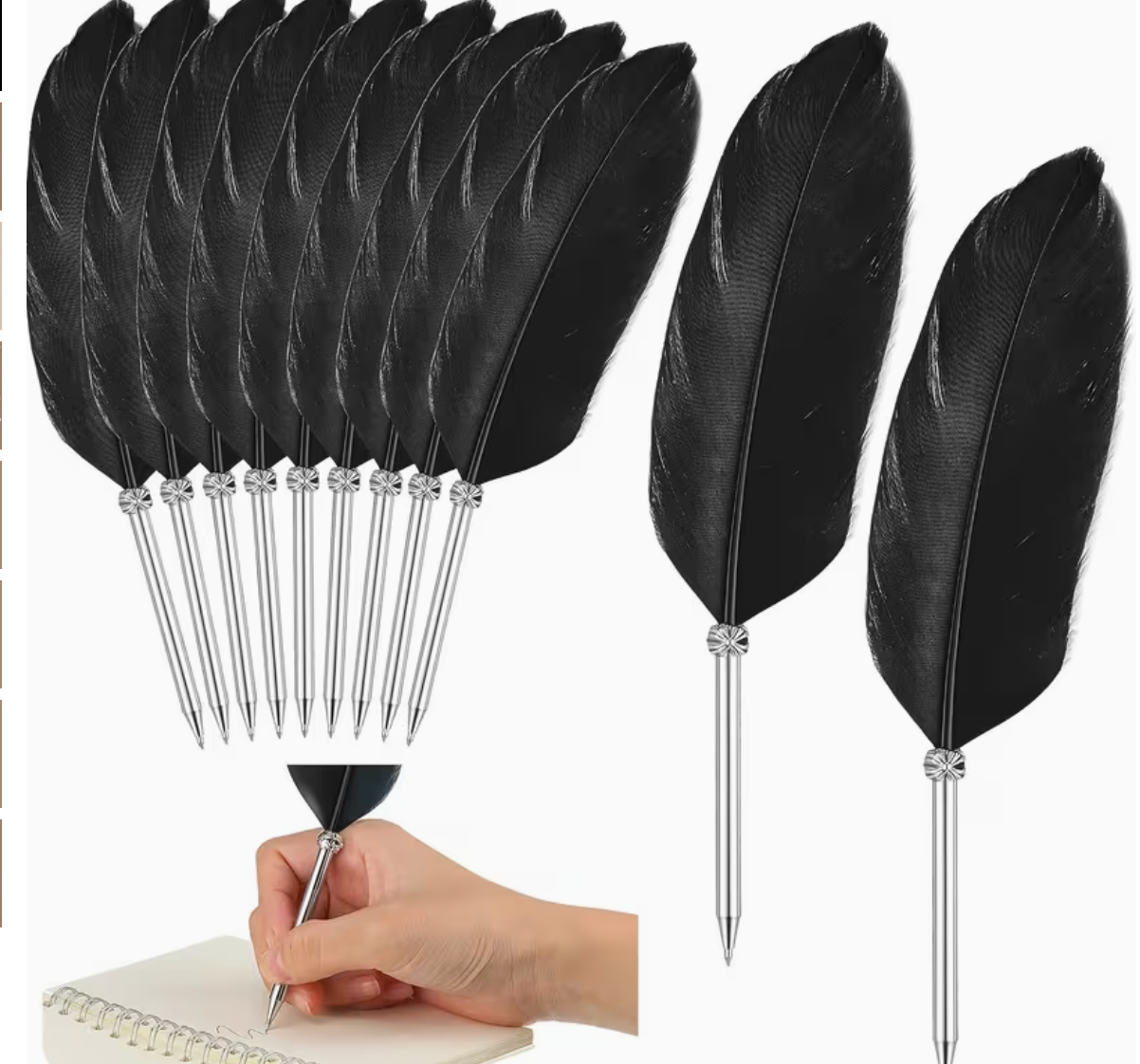 Black Feather Pens