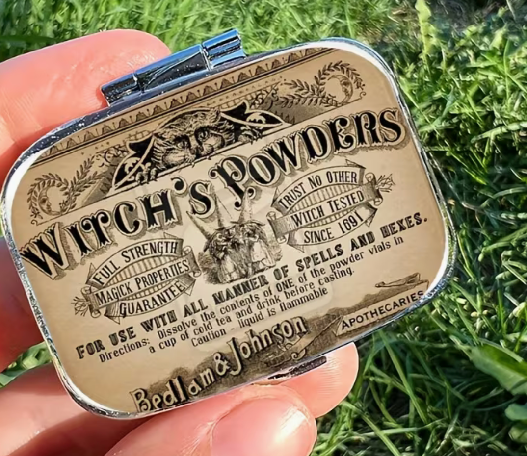 Witch's Pills Metal Pill Container