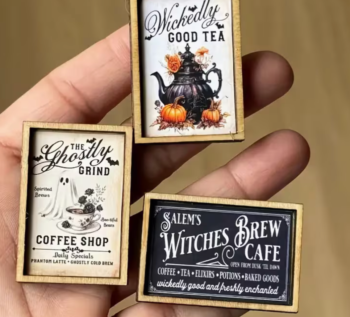 Wooden Miniature Frames Halloween