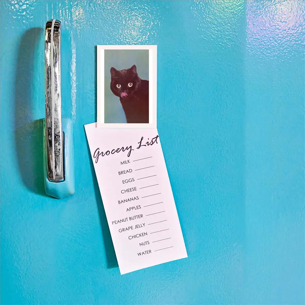 Magnet Black Cat Licking Chops